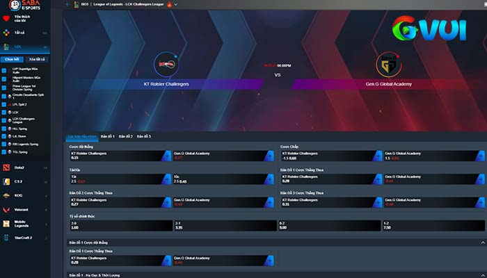 Cá cược LOL tại Esports GVUI có nhiều kèo cược hấp dẫn Cá cược LOL tại Esports GVUI có nhiều kèo cược hấp dẫn